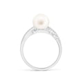 thumbnail image 2 of ANGARA Freshwater Cultured Pearl Olive Leaf Vine Ring in Platinum for Women | June Birthstone, Birthday, Anniversary, Jewelry Gift for Women | Pearl Ring, 2 of 8