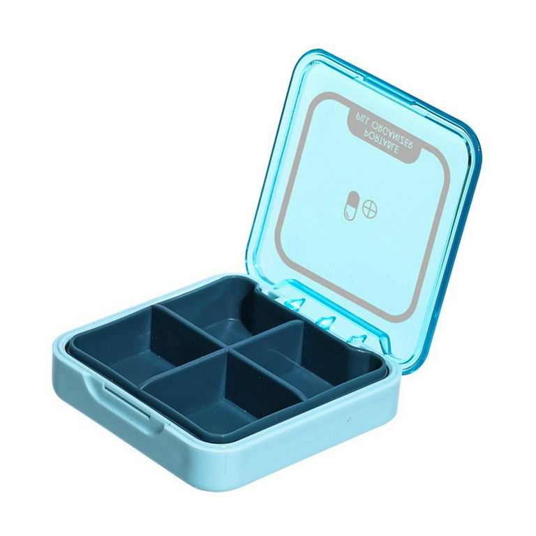 4 Grids Pill Box Holder Medicine Storage Organizer Container Case Plastic  Box