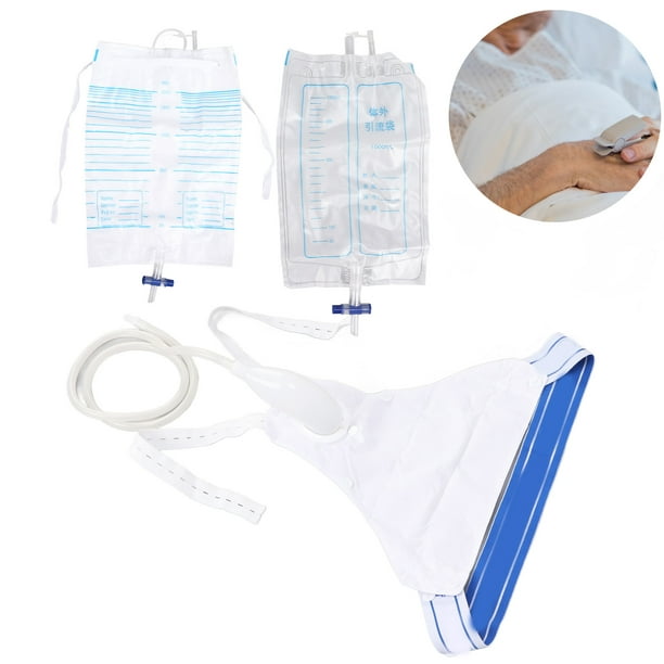 Silicone Urine Collector Men Male Urine Catheter Bags Wearable Urine  Collection Drainage Bag