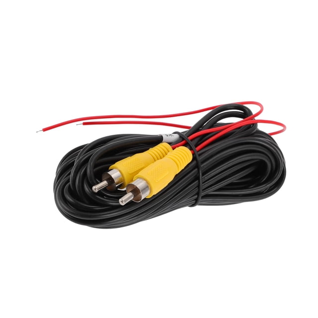 Unique Bargains Reverse Rear View Parking Camera Video Cable 6m/19.69ft Black RCA 1 Pcs