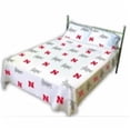 thumbnail image 1 of Comfy Feet NEBSSFLW Nebraska Printed Sheet Set Full - White, 1 of 2