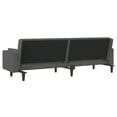 thumbnail image 5 of vidaXL 2-Seater Sofa Bed with Two Pillows Dark Grey Fabric, 5 of 5