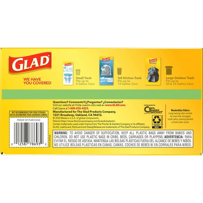 CloroxPro™ Glad® ForceFlex 13 Gal. Tall Trash Bag - 100 ct. Box