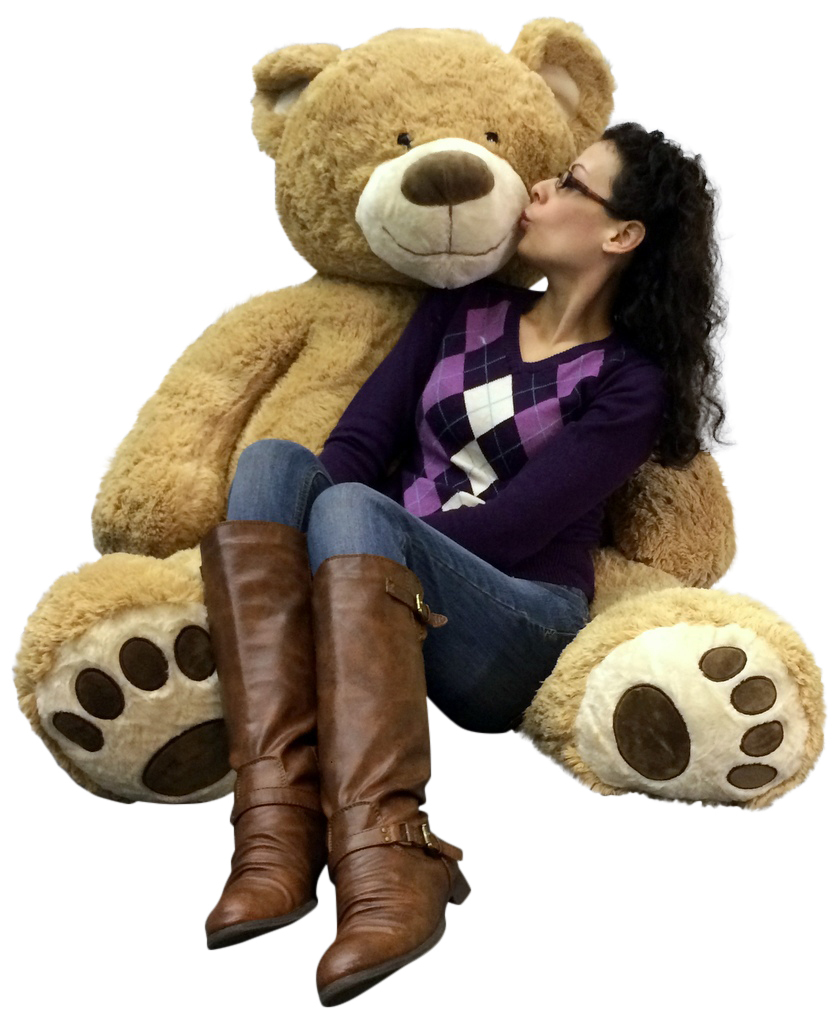 5 Foot Giant Teddy Bear Huge Soft Tan with Bigfoot Paws Giant Stuffed Animal 60 Inch - image 3 of 13