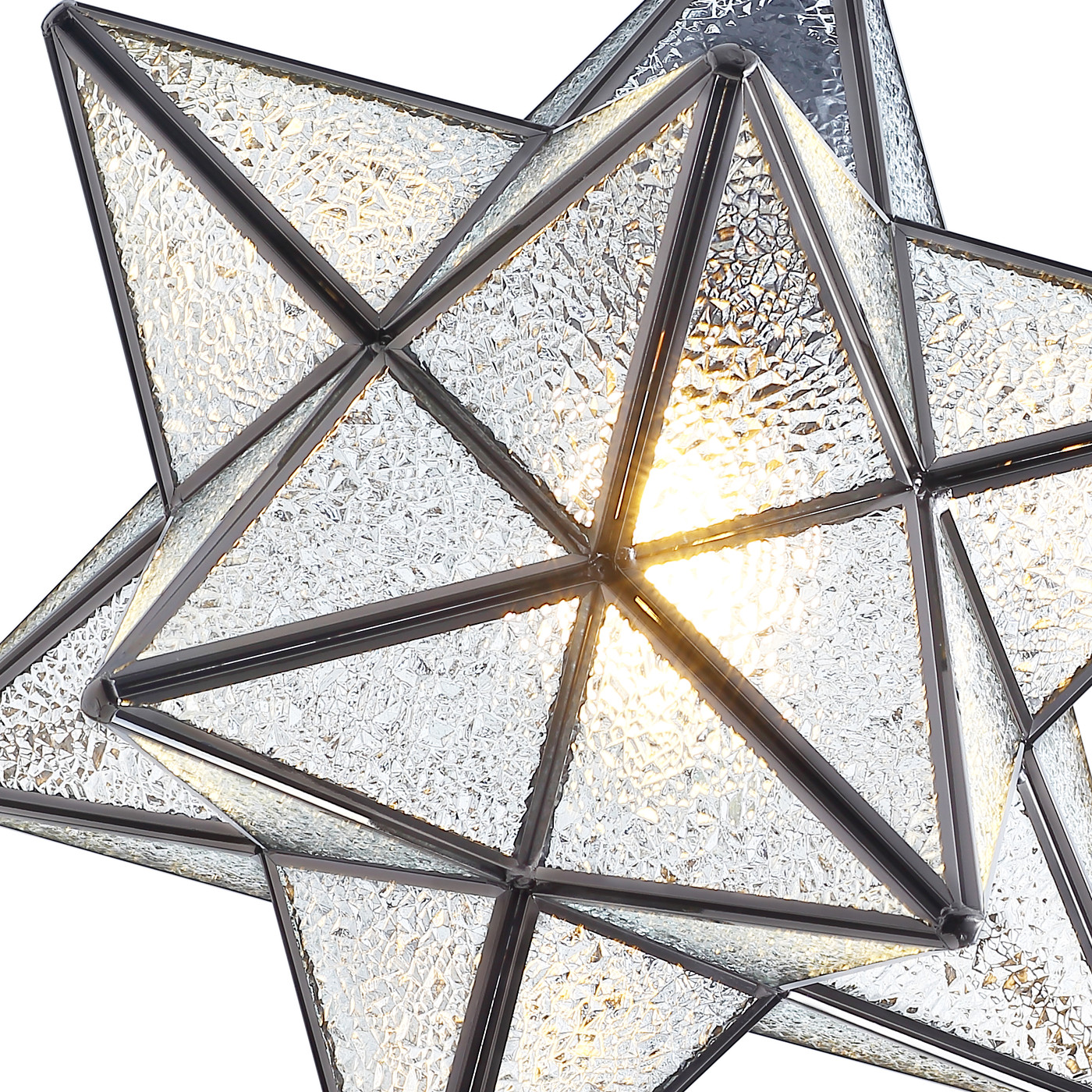 Aiwen Modern Stylish Star Like Pendant Light Geometric Ceiling Lamp Fixture Black