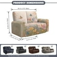 thumbnail image 3 of Jiueut Butterfly Flower Watercolor Print 6 Pcs Recliner Couch Covers, Breathable Reclining Chair Covers Stretch Sofa Slipcover wirh Storage Pockets for Dining Room, 3 of 7
