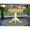 thumbnail image 2 of Antique modern kitchen table with round dining table top and pedestal base, 2 of 7