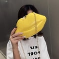 thumbnail image 3 of Labios Mujeres PVC Bolsos Cadena Mensajero Bolsas Hombro Fiesta Embrague (Amarillo), 3 of 7