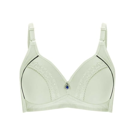 HOOJT Clearance!Woman s Bra Embroidered Glossy Comfortable Breathable Bra Underwear No Rims Seamless Push Up Underwear