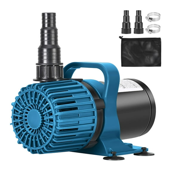 Bomba de estanque TONGCHANT 1600GPH 100W para estanques al aire libre, cascadas