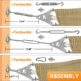 thumbnail image 5 of Jane Stone 24'X24'X24'Sun Shade Sail Canopy Steel Wire Rope Reinforced Shade Cloth for Patio - Triangle Canopy Tent，Beige, 5 of 7
