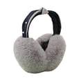 thumbnail image 1 of Orejeras cálidas de invierno para mujeres y niñas, calentadores de orejas de felpa de piel sintética suave, orejeras plegables con diadema oso de fresa  Hogar, 1 of 3