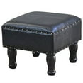 thumbnail image 2 of International Caravan Seville Faux Leather Ottoman in Dark Chocolate, 2 of 3