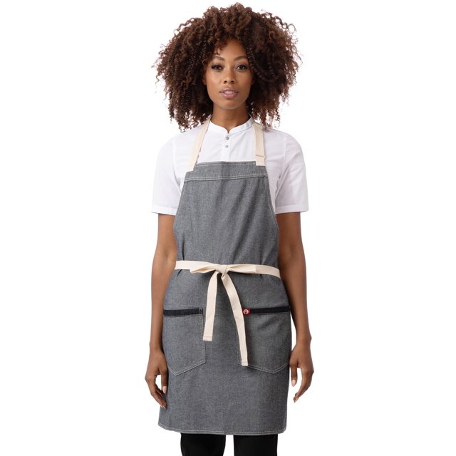 Delantal Chef Works Ridgewood de mezclilla azul unisex
