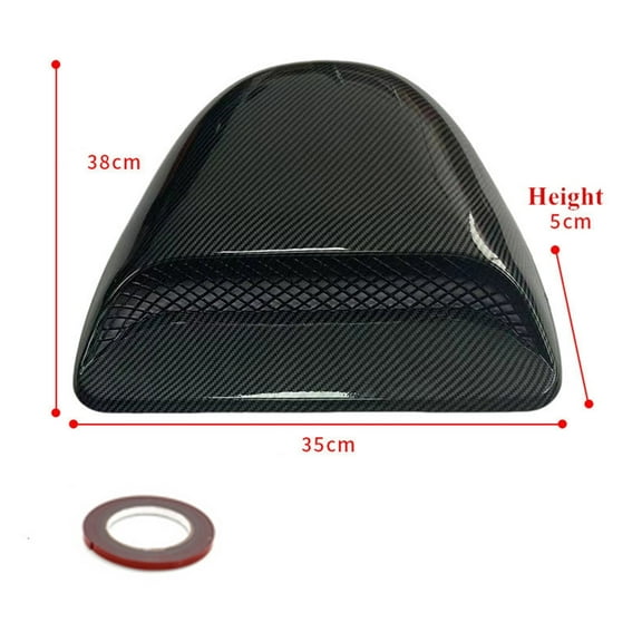Universal ABS Car Air Flow Intake Hood Scoop Vent Bonnet Cover Carbon Fiber Look