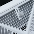 thumbnail image 4 of Fits 24" [External Length] Baseboard Space | Corner Baseboard Register by Handua | Round Type Air Flow Design | Register Vent Cover Grill | Adjustable Lever for Air Flow Control | White, 4 of 7