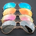 thumbnail image 6 of JETPAL Premium Classic Aviator UV400 Sunglasses w Flash Mirror Lenses - Polarized Pink Mirror Lens Gold Flex Arm Frame, 6 of 6