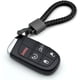 thumbnail image 2 of Llavero de cuero trenzado para automóvil. Llavero con agarre de anillo, ajuste universal para todos los modelos de coche. Llavero elegante, original perfecto para colgars, 2 of 5