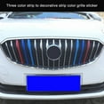thumbnail image 3 of facefd 3pcs Replacement for Buick Excelle 15-17 Regal 14-16 Tricolor Stripe Car Decoration ABS Clips Front Grille Trim Sticker, 3 of 5