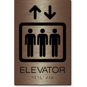 

Elevator Sign-Copper / Black(3 Units)