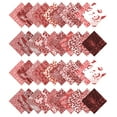 thumbnail image 2 of Soimoi 40Pcs Floral Artistic Print Precut Fabrics Strips Roll Up 1.5x42inches Cotton Jelly Rolls For Quilting - Red, 2 of 9