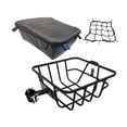 thumbnail image 2 of Lipstore Bicycle Basket Black Carrying Multifunctional Pet Carrier Storage Basket Sundries Organizer for Shopping Travel Riding Sports with Bag, 2 of 8