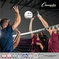 thumbnail image 2 of Champion Sports VB Pro Comp Series Indoor Volleyball, Official Size - Durable, Soft-Touch Volleyballs with Composite Synthetic Leather Cover - Premium Volleyball Equipment and Gear - Blue/White, 2 of 9