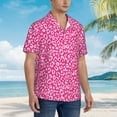 thumbnail image 5 of Xecao Leopard print Hawaiian shirt - a stylish short-sleeve button-down for men, perfect for casual beach and tropical outings., 5 of 9
