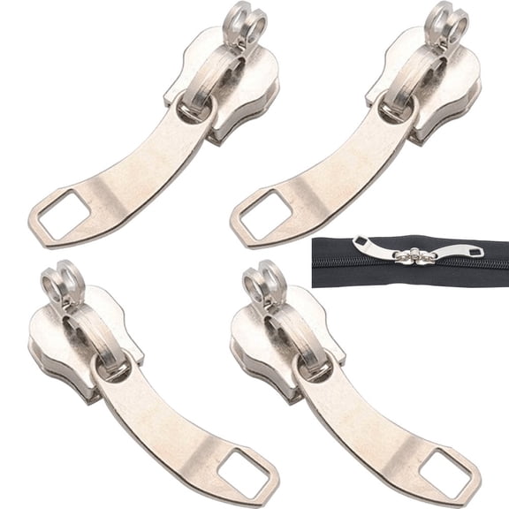 vlrwzc 2 Pairs 8# Zipper Pull Metal Zipper Slider Zipper Head DIY Clothes Bag Suitcase Accessories For Zipper Repair Kits
