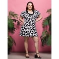 thumbnail image 2 of Plus Size Abstract Short Sleeve Mini Dress, 2 of 3