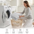 thumbnail image 6 of Ameha 3-Piece Linen Bedspread Set Ultrasonic Chevron Pattern Lightweight Coverlet White King, 6 of 8