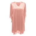 thumbnail image 4 of QHFBli Robe Mini Pailletée pour Femmes Col Montant Manches Cape Cocktail Scintillante Élégante Robes Invité de Mariage Soirée, 4 of 5