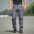 thumbnail image 6 of Mens Cargo Pants Water Resistant Relaxed Fit Hiking Work Pants 8 Pockets Ripstop Flex Baggy Solid Tactical Pant NO Belt, 6 of 7