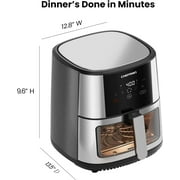 Chefman Turbofry Air Fryer w/ Digital Controls, 8 Qt Capacity, Windowed Basket - Stainless Steel