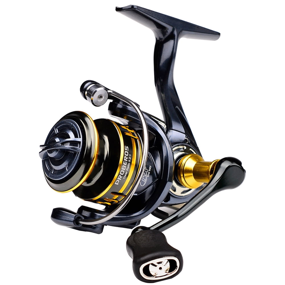 PR800 Spinning Fishing Reel, 5.2:1 Gear Ratio, 135g Ultra Light, 8KG Max Drag, Left/Right Interchangeable Handle with Deep Spool