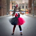 thumbnail image 5 of Disfraz De payaso Joker para niñas, disfraz De Cruella De Vil, villano De Halloween, fantasía, vestido De punto, tutú De cumpleaños para niños, 5 of 5