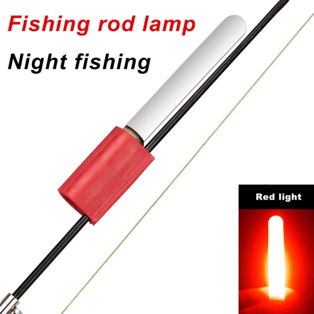 Varilla de luz de pesca nocturna, resistente al agua, varilla de flotador de mar con brillo electrónico (rojo) Tmvgtek pescar