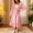 Pink, variant on Flannel Nightgowns for Women Cute Pink Loungewear Long Sleeve Comfy Long Females Sleep Dress