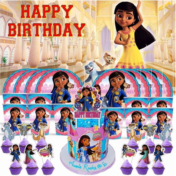 Mira Royal Birthday Cups Party Supplies Decor Backdrop Paper Plates Fans Decorations Banner