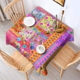 thumbnail image 2 of Pioneer Flower Floral Print Pattern Square Tablecloth,Waterproof Square Table Cover,Wipeable Spillproof Washable Table Cover for Home Kitchen Party Decor 42"X42"(107x107cm), 2 of 6