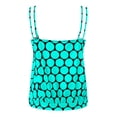 thumbnail image 6 of idosla Womens Blouson Tankini Top Only Loose Fit Swim Top No Bottom Modest Swimsuit (Mint Green, S), 6 of 8