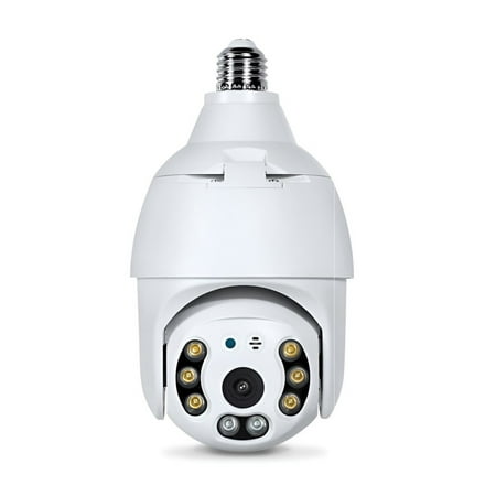 

720P Light Bulb Security Camera 360 Degree Pan/Tilt Panoramic IP Camera for E27 Bulb Connector Surveillance Light with Camera with Motion Detection Alarm Night Vision Two Way Talk Indoor Outdoor