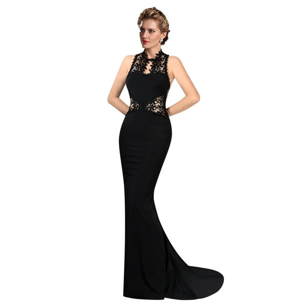 Black Mermaid Lace Maxi Dress @ Cicihot sexy dresses,sexy 