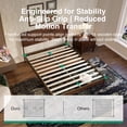 thumbnail image 3 of Novilla Bed Frame - Full Size Solid Wood Platform Bed with 3-Level Adjustable Headboard, Solid Wood Slat Support, No Box Spring Needed, Walnut, 3 of 18