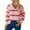 Pink, variant on Uaswgudfs Women's Valentine's Day Heart Print Sweater - Half-Zip Collar Knit Pullover, Ladies' Casual Fall Winter Holiday & Daily Knit Top