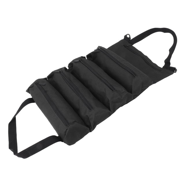 Bolsa enrollable para herramientas con bolsillo con cremallera, bolsa enrollable para herramientas Bolsa enrollable para herramientas pequeña bolsa enrollable para herramientas adap