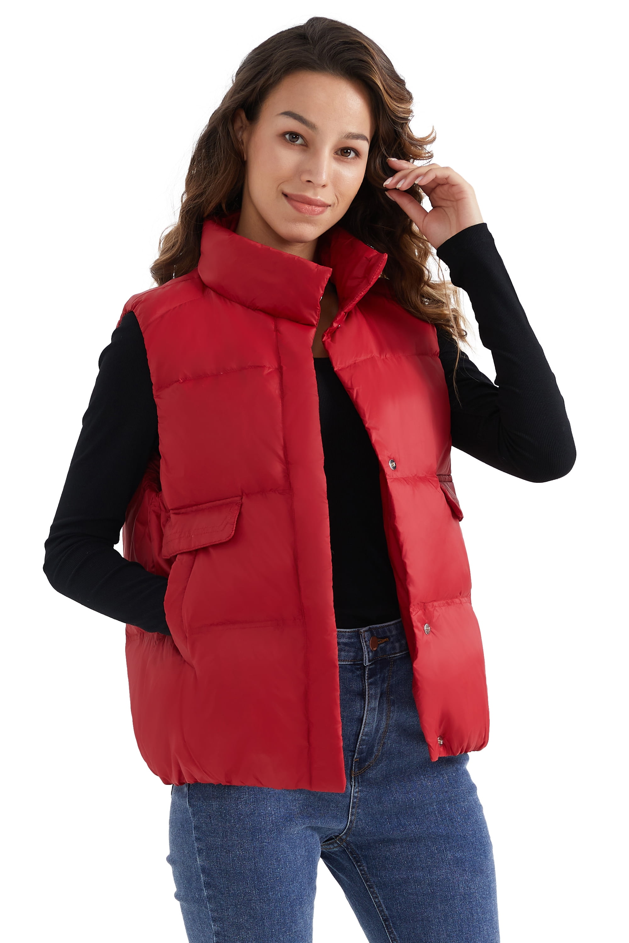 Elezay Woman Puffer Vest Woman Winter Vest Lightweight Quilted Vest
