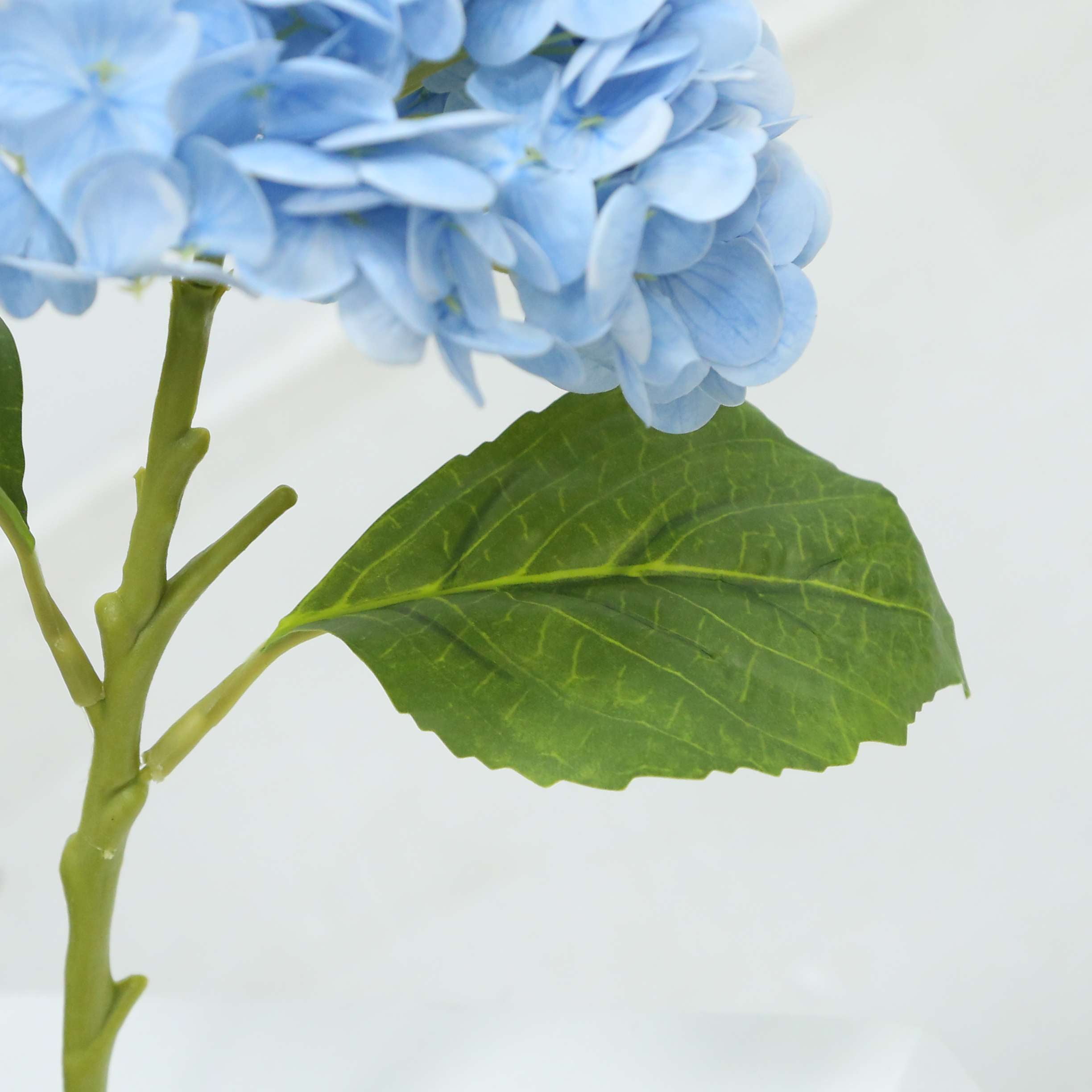 My Texas House Faux Hydrangea Stem, Blue, 17.75"