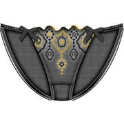 Jewel Of The Nile Skinny Side Bikini Small Black
