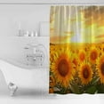 thumbnail image 4 of Small Stall Shower Curtain 36x72 Inch Narrow Half Size Summer Sunflowers Bath Curtains Bathroom Decor Farmhouse Botanical Floral Sunset Waterproof Fabric Shower Curtain Set with Hooks 36 Inch, 4 of 6